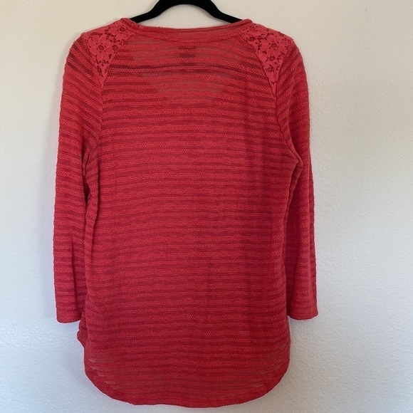 Anthropologie top One September lace pink large - Picture 4 of 4